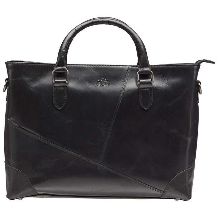 Mancini Leather Buffalo Collection Tote for 14” Laptop
