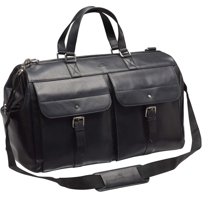 Mancini Leather Buffalo Dowel Rod Duffle Bag for Carry-on Travel