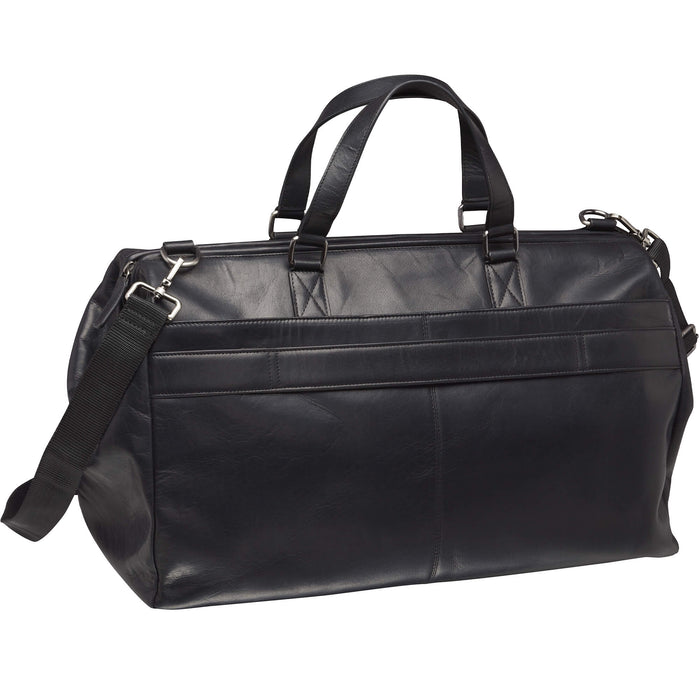 Mancini Leather Buffalo Dowel Rod Duffle Bag for Carry-on Travel