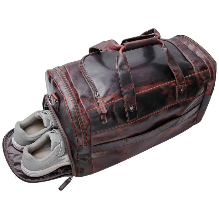 Mancini Leather Buffalo Large Duffle Bag