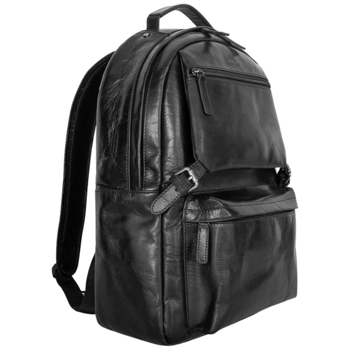 Mancini Leather Buffalo Backpack for 15.6” Laptop and Tablet
