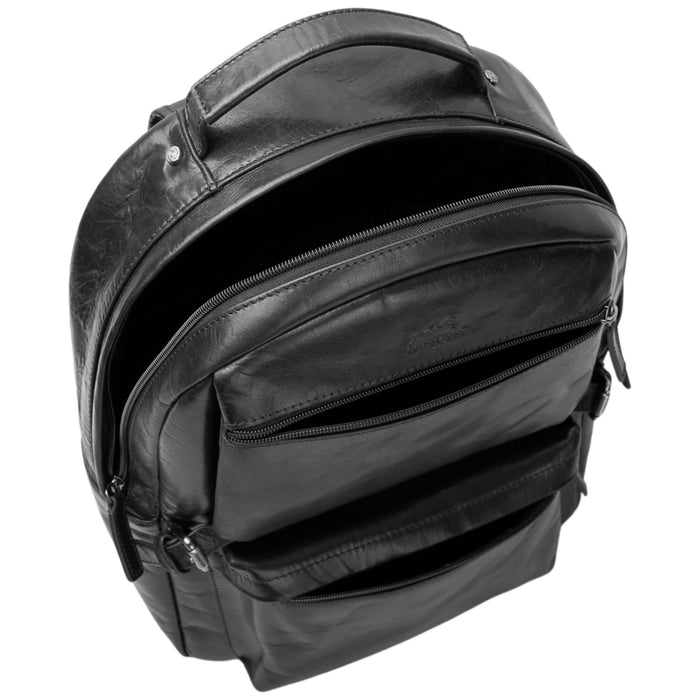 Mancini Leather Buffalo Backpack for 15.6” Laptop and Tablet