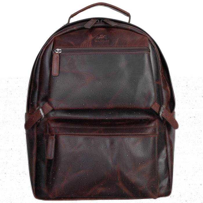Mancini Leather Buffalo Backpack for 15.6” Laptop and Tablet
