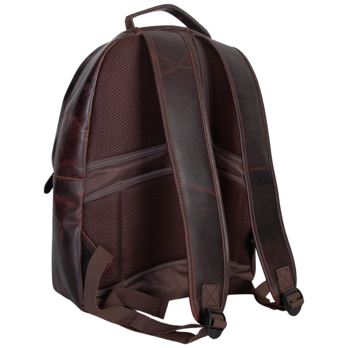 Mancini Leather Buffalo Backpack for 15.6” Laptop and Tablet
