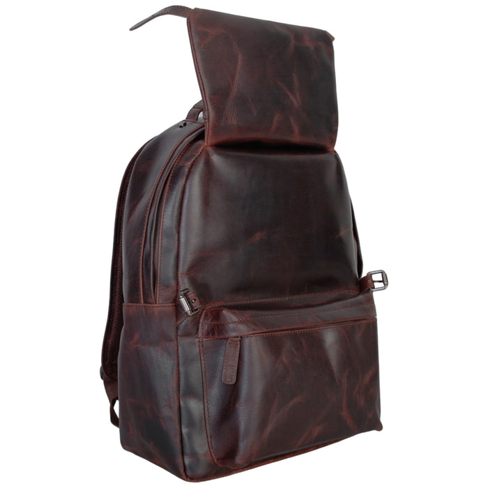 Mancini Leather Buffalo Backpack for 15.6” Laptop and Tablet