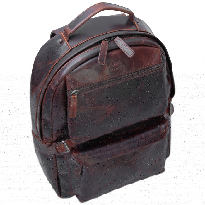 Mancini Leather Buffalo Backpack for 15.6” Laptop and Tablet
