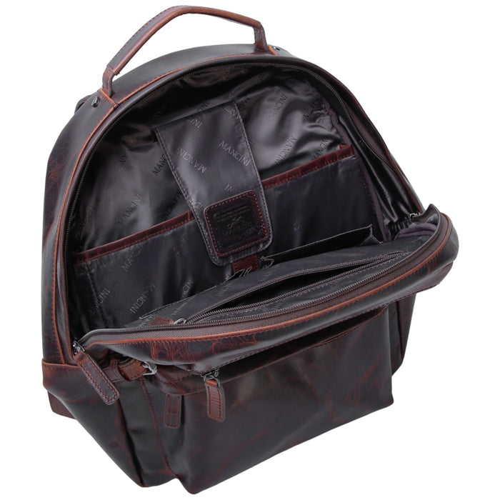 Mancini Leather Buffalo Backpack for 15.6” Laptop and Tablet