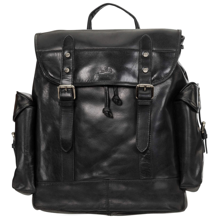Mancini Leather Buffalo Backpack for 15.6” Laptop and Tablet