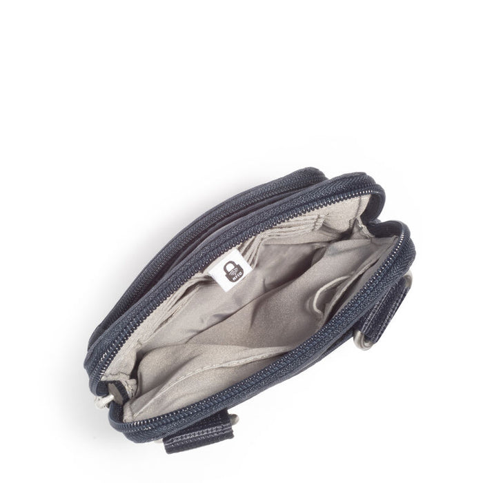 Baggallini Crossbody-tas voor dames, anti-diefstal vrije tijd, eenheidsmaat, Indigo Bloemblaadje, Eén maat Baggallini Crossbody-tas voor dames, anti-diefstal vrije tijd, eenheidsmaat, Indigo Bloemblaadje, Eén maat
