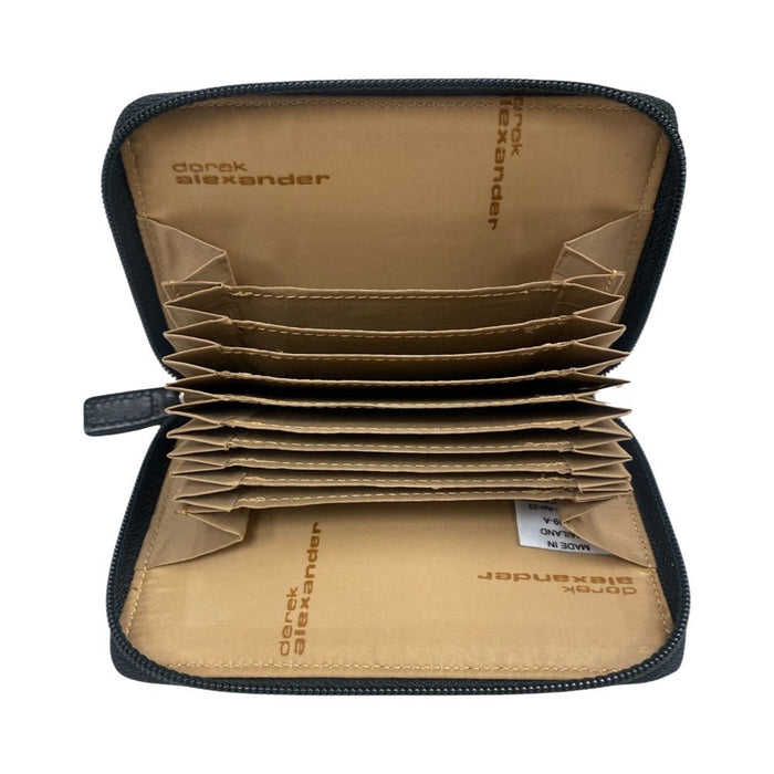Derek Alexander Leather Ladies' Wallet Accordion Style Credit Card Holder, Full Zip