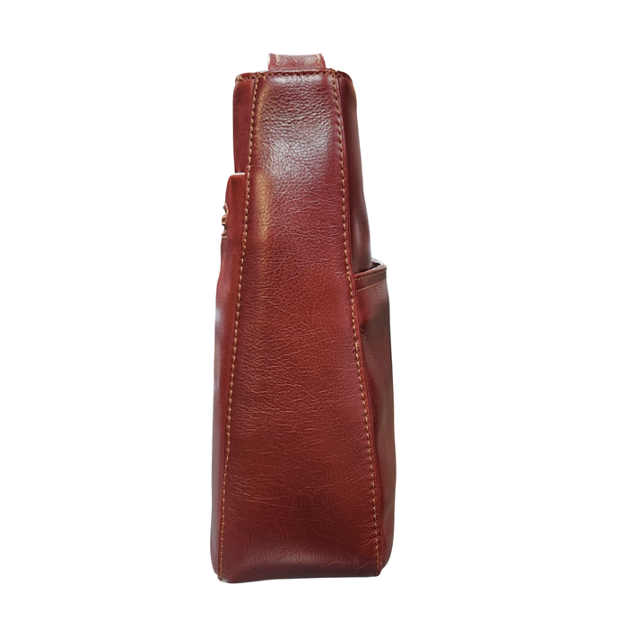 Derek Alexander Leather BRISTOL - Medium Sized Inset Top Zipperd Bag