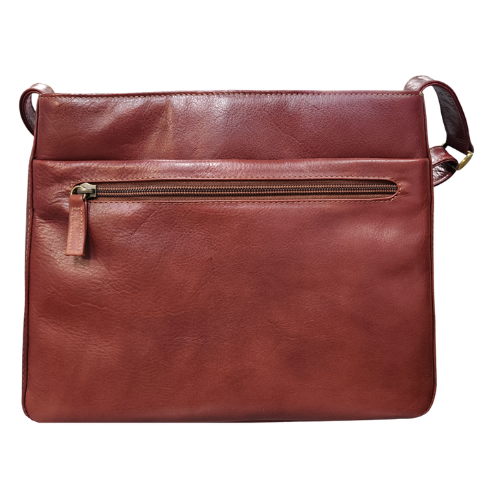 Derek Alexander Leather BRISTOL - Medium Sized Inset Top Zipperd Bag