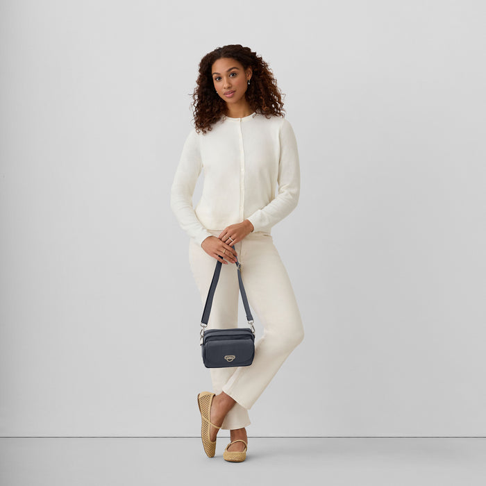 Baggallini Coastal Flip Lock Camera Bag Crossbody