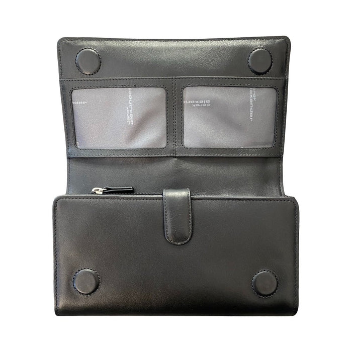 Derek Alexander Leather CONCORD -Three Part Multi-Compartment Clutch Wallet