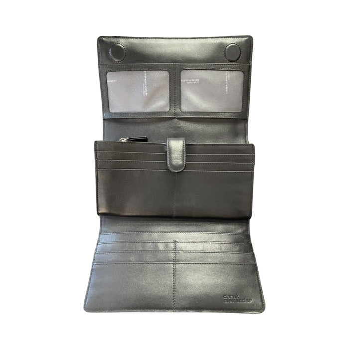 Derek Alexander Leather CONCORD -Three Part Multi-Compartment Clutch Wallet