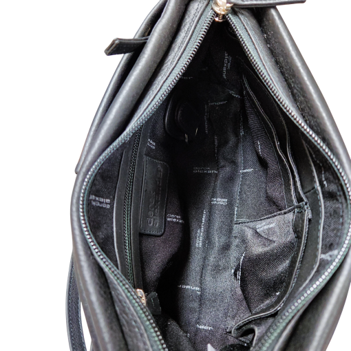Derek Alexander Leather Ladies' Handbag Small E/W 3 Top Zip