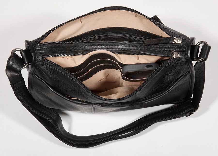 Derek Alexander CENTRAL PARK - Twin Top Zip Shoulder Bag - Modern