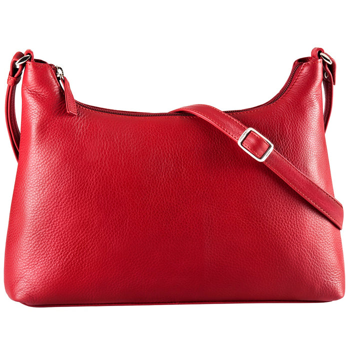 Derek Alexander Leather Ladies' CENTRAL PARK- Medium Sized Top Zippered Crossbody Bag