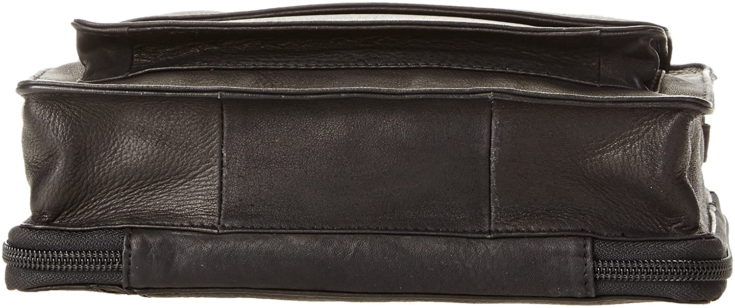 Derek Alexander Leather Organizer E/W Top Zip with Rear Zip Organizer