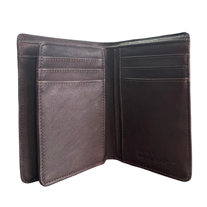 Derek Alexander Leather Men's Wallet with Center Wing