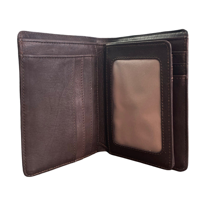 Derek Alexander Leather Men's Wallet with Center Wing