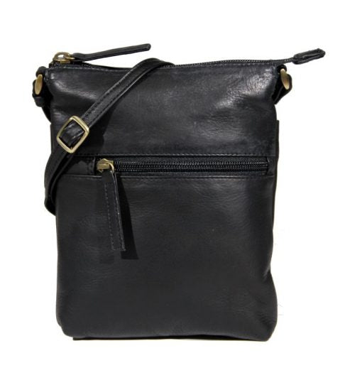 Derek Alexander Leather Ladies' Handbag North/South Top Zip with Extra Pockets