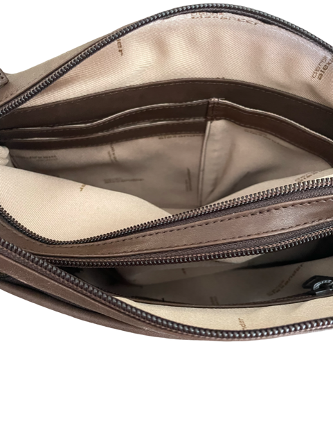 Derek Alexander Leather CENTRAL PARK Twin Zippered Semi Structured Handbag