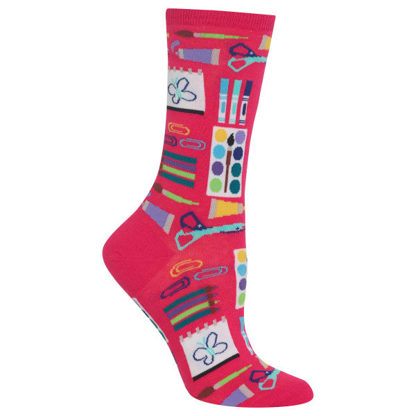 Women's Art Supplies Crew Socks