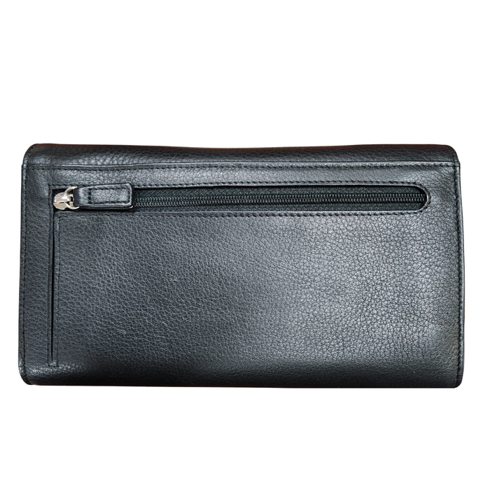 Derek Alexander Leather CONCORD -Three Part Multi-Compartment Clutch Wallet