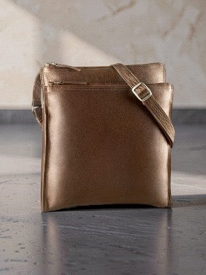Derek Alexander CENTRAL PARK Slim double Top Zip Cross-body