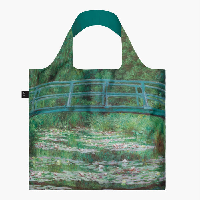 Loqi Tote Bag with Zip Pouch - CLAUDE MONET Japanese Footbridge