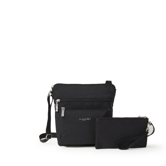 Baggallini Legacy Pocket Crossbody With RFID Wristlet