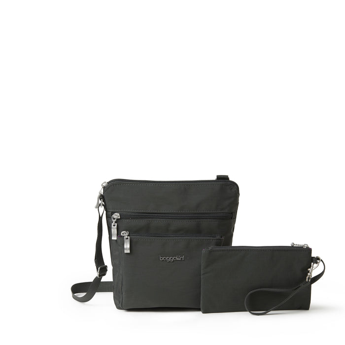 Baggallini Legacy Pocket Crossbody With RFID Wristlet