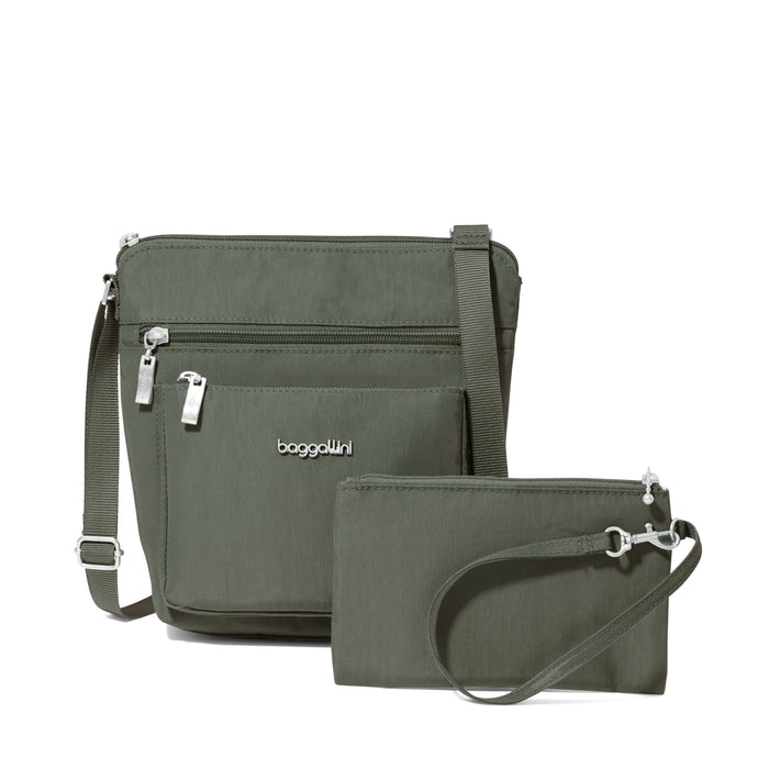 Baggallini Legacy Pocket Crossbody With RFID Wristlet