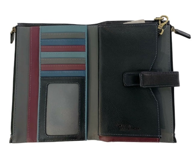 Derek Alexander Leather PRISM -Deluxe Wristlet Clutch Wallet