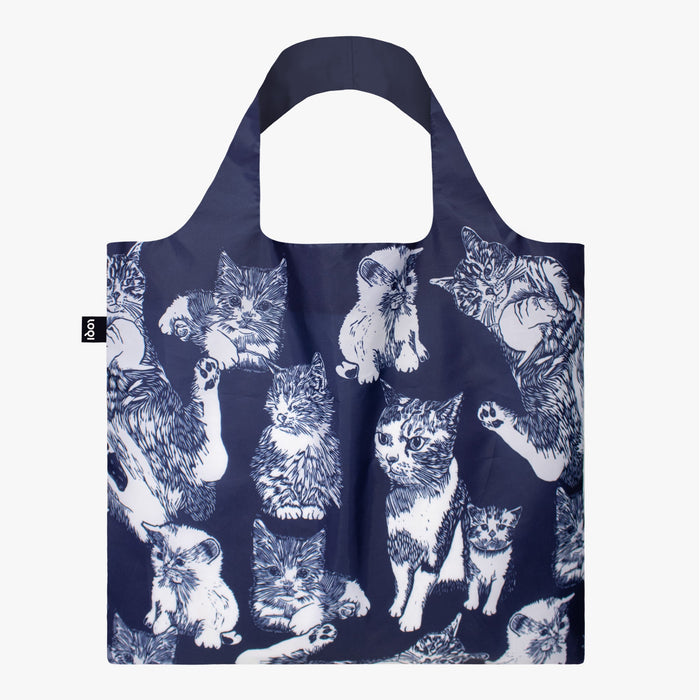 Loqi Tote Bag with Zip Pouch - Cats