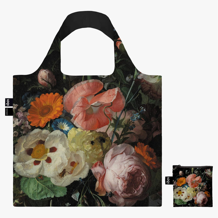 Loqi Tote Bag with Zip Pouch - RACHEL RUYSCH Still Life with Flowers