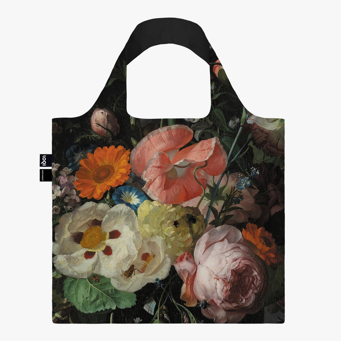 Loqi Tote Bag with Zip Pouch - RACHEL RUYSCH Still Life with Flowers