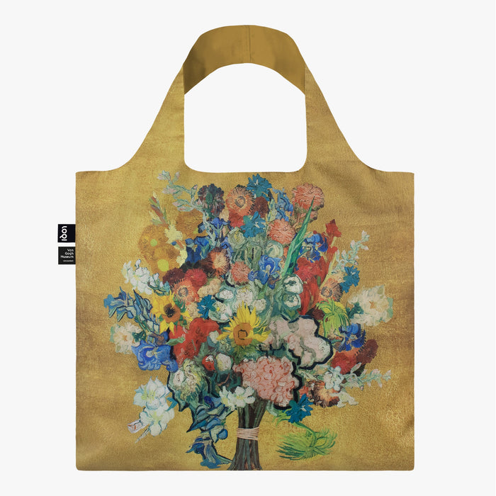 Loqi Tote Bag with Zip Pouch - VAN GOGH MUSEUM Gold Flower