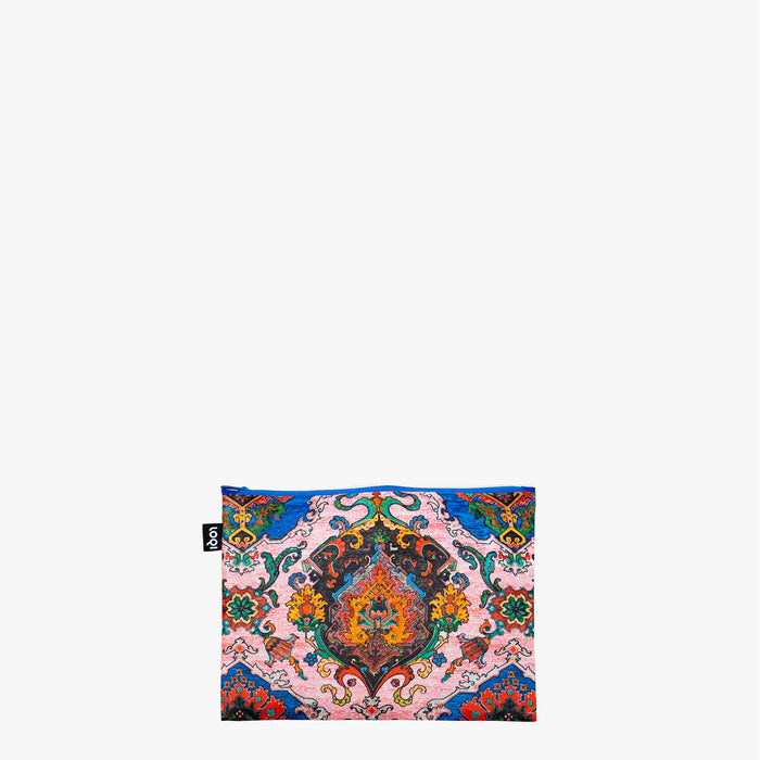 Loqi DECORATIVE ART Peacock, Toile de Jouy, Tapestry Recycled Zip Pockets