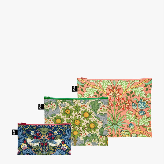 Loqi WILLIAM MORRIS Recycled Zip Pockets