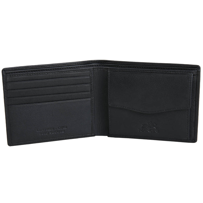 Mancini Leather Men's RFID Secure Wallet with Coin Pocket