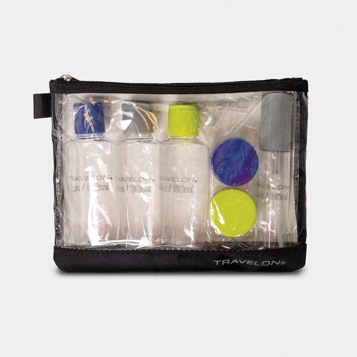 Travelon One Quart Zip-Top Bag with Bottles Clear
