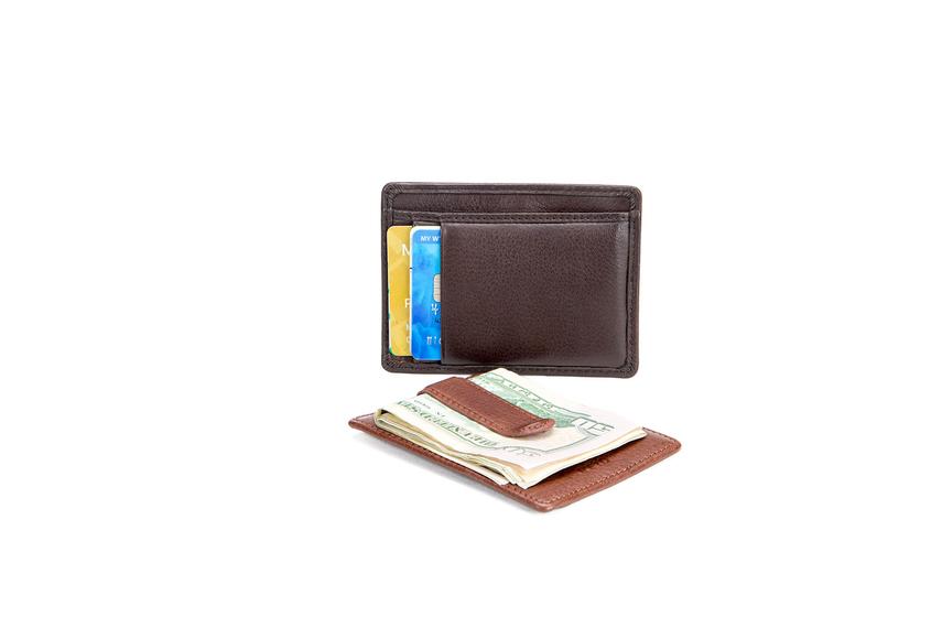 Osgoode Marley Leather Men's Money Clip Front Pocket RFID