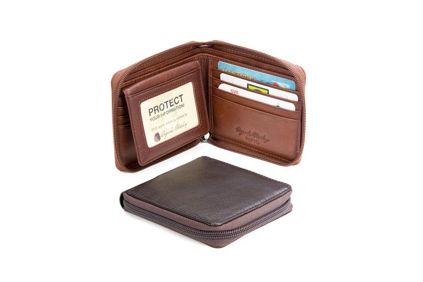Osgoode Marley Leather Men's Passcase Zippered RFID