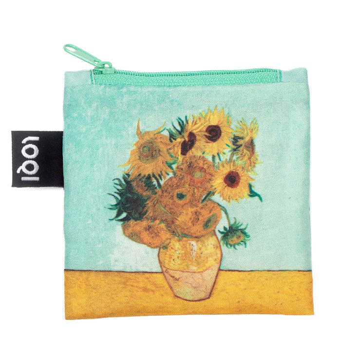 Loqi Tote Bag with Zip Pouch - Vincent van Gogh - Vase with Sunflowers Bag