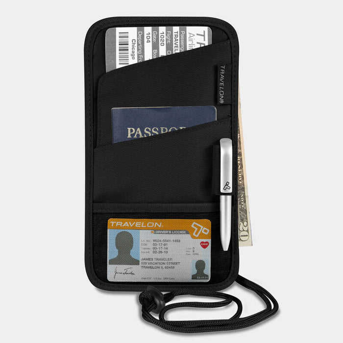 Travelon ID and Boarding Pass Holder Black