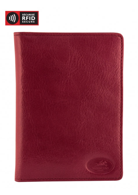 Mancini Leather Travel Wallet with Passport RFID Pocket