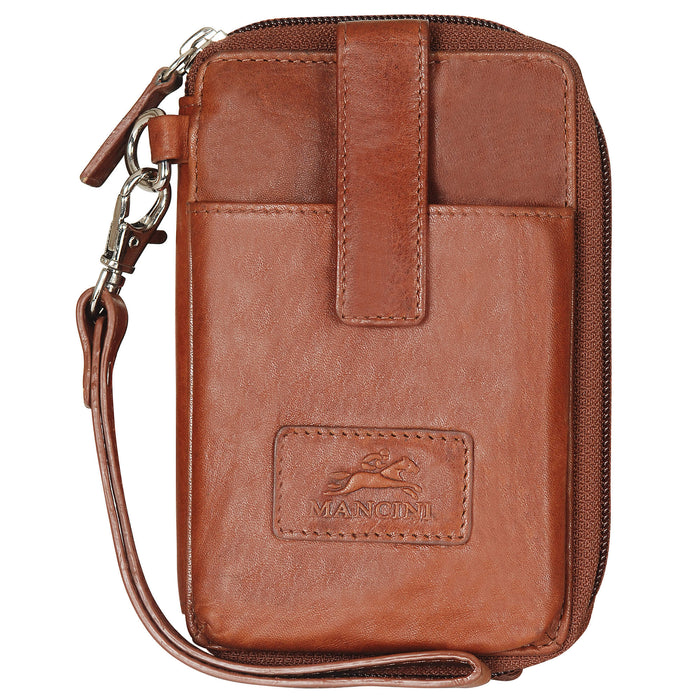 Mancini Leather Ladies' Wristlet with Cell Phone Pocket RFID - Modern  Tourist Guelph