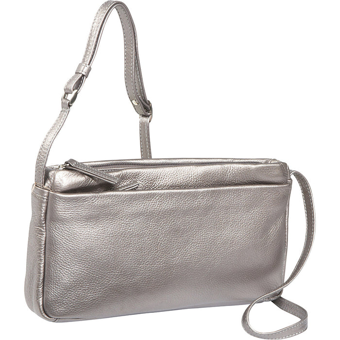 Derek Alexander Leather Ladies' Handbag Small E/W 3 Top Zip